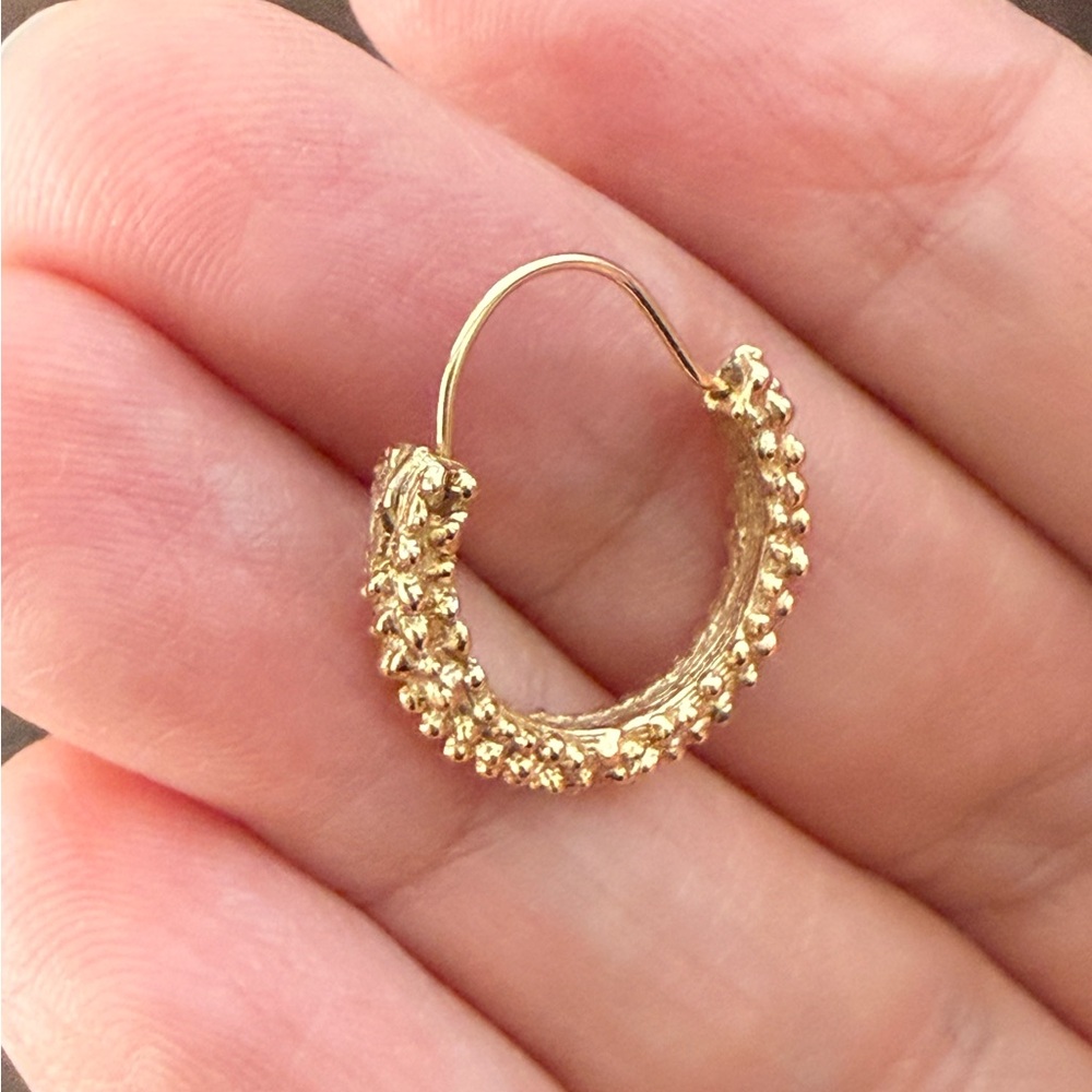 Gold Filled Single Hoop Earring - Picture 2 of 6